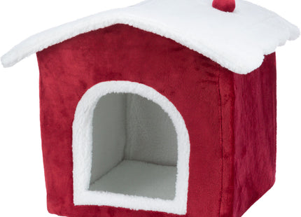 Trixie Xmas Höhle Nevio – eckig weiss/rot, 35x45x38cm