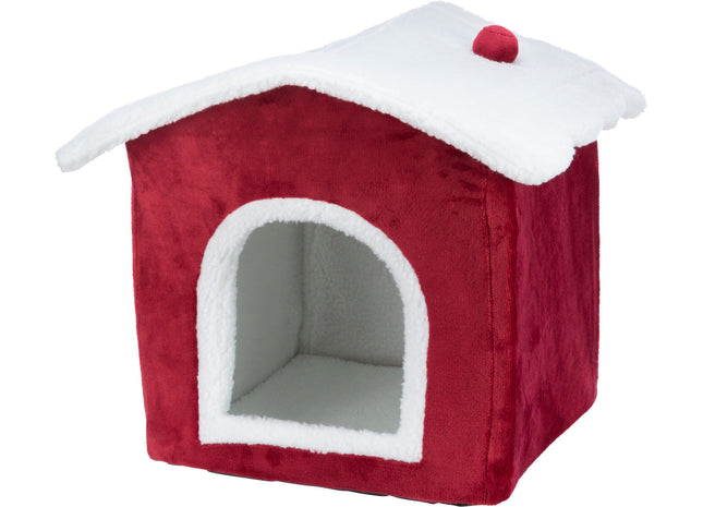 Trixie Xmas Höhle Nevio – eckig weiss/rot, 35x45x38cm