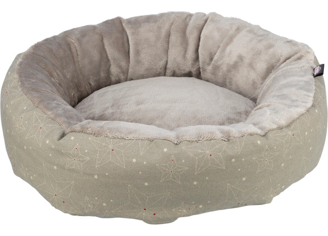 Trixie Xmas Bett Luciano - rund beige/gold Kuschelbett