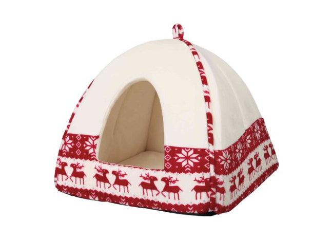 Trixie Xmas Kuschelhöhle Santa - Kuschelhöhle rot/creme