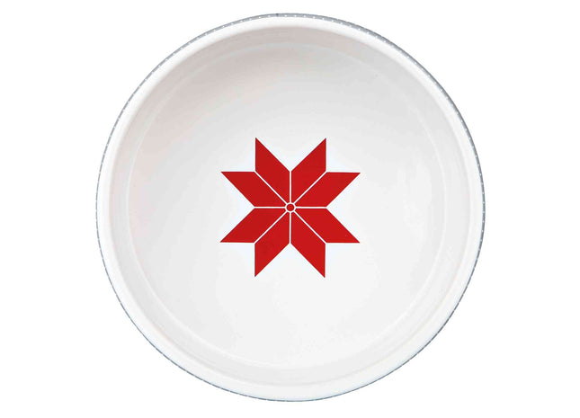 Trixie Xmas Keramiknapf – grau rot weiss klein