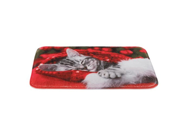 Trixie Xmas Liegematte Katze – rot, 40×30 cm