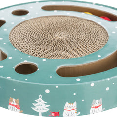 Trixie Xmas Kratztrommel - Kratzspielzeug, festlich rot