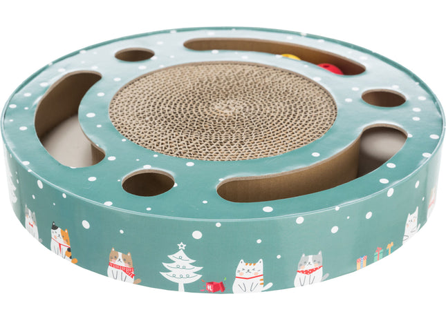 Trixie Xmas Kratztrommel - Kratzspielzeug, festlich rot