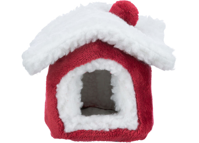 Trixie Xmas Kuschelhöhle – Mäuse/Hamster, rot/weiss