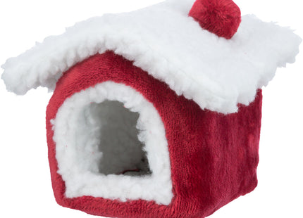 Trixie Xmas Kuschelhöhle – Mäuse/Hamster, rot/weiss