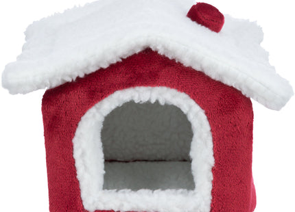 Trixie Xmas Kuschelhöhle - Deguhöhle rot/weiss klein