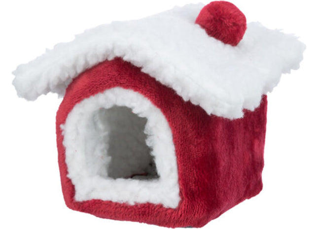 Trixie Xmas Kuschelhöhle - Meerschweinchen, rot/weiss