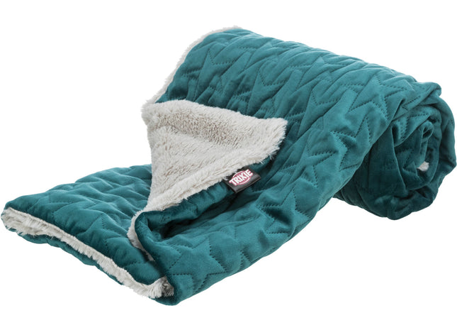 Trixie Decke Estelle – Hundedecke grün/grau 100×70cm