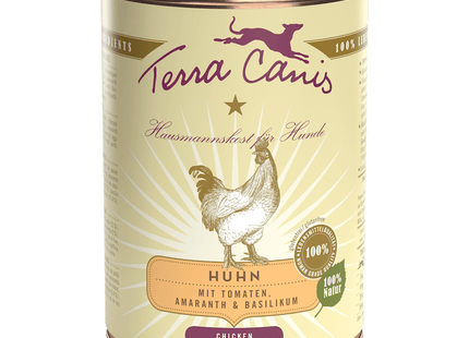 Terra Canis - Classic Hundenassfutter, Huhn mit Tomate, Amaranth & Basilikum