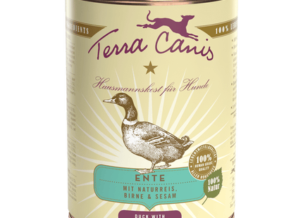 Terra Canis - Classic Hundenassfutter, Ente mit Naturreis, Rote Bete, Birne & Sesam