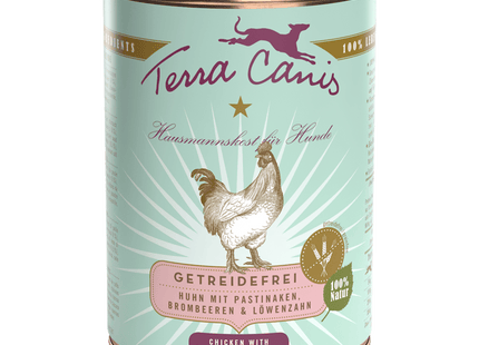 Terra Canis - Getreidefreies Hundefutter Huhn mit Pastinaken, Löwenzahn & Brombeeren