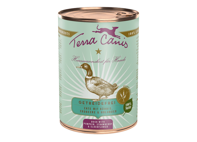 Terra Canis Nassfutter – Ente mit Kürbis und Erdbeeren