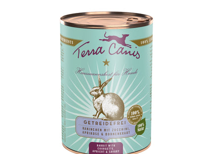 Terra Canis - Getreidefreies Hundefutter Kaninchen mit Zucchini, Aprikose & Borretsch