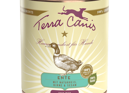 Terra Canis - Classic Hundenassfutter, Ente mit Naturreis, Rote Bete, Birne & Sesam