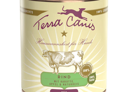 Terra Canis - Classic Hundenassfutter, Rind mit Karotte, Apfel & Naturreis