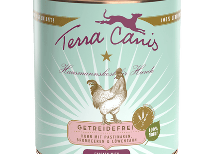 Terra Canis - Getreidefreies Hundefutter Huhn mit Pastinaken, Löwenzahn & Brombeeren