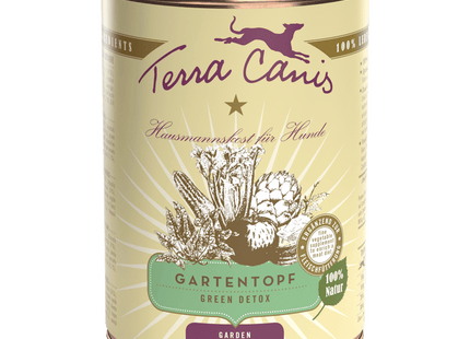 Terra Canis - Gartentopf Green Detox, Schonend gegarte Obst-Gemüse-Mischung für Hundedetox 400g