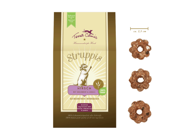 Terra Canis Struppis Hirsch - Getreidefreie Hundeleckerlis