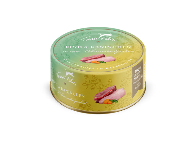 Terra Felis Katze Getreidefrei Rind Kaninchen 80g