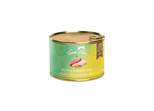 Terra Felis Katze Getreidefrei Rind Kaninchen 80g